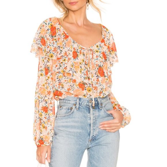 Free People Say It To Me Bodysuit in Ivory Combo - Picture 4 of 11